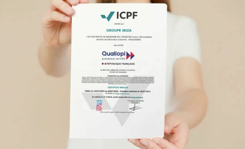 Le centre de formations de Piscines Ibiza est désormais certifié Qualiopi&nbsp;&nbsp;