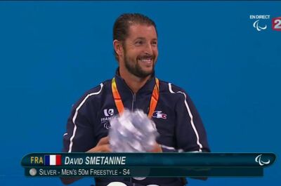 Le français David Smétanine médaillé du 50m nage libre aux Jeux Paralympiques