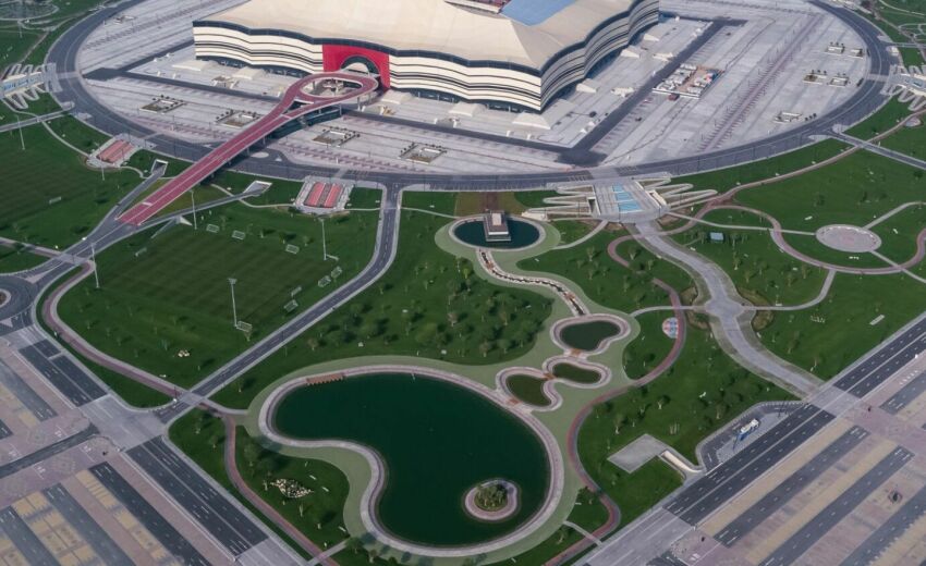 Le Stade Al-Bayt, qui accueillera le Coupe du Monde de Football 2022 au Qatar&nbsp;&nbsp;