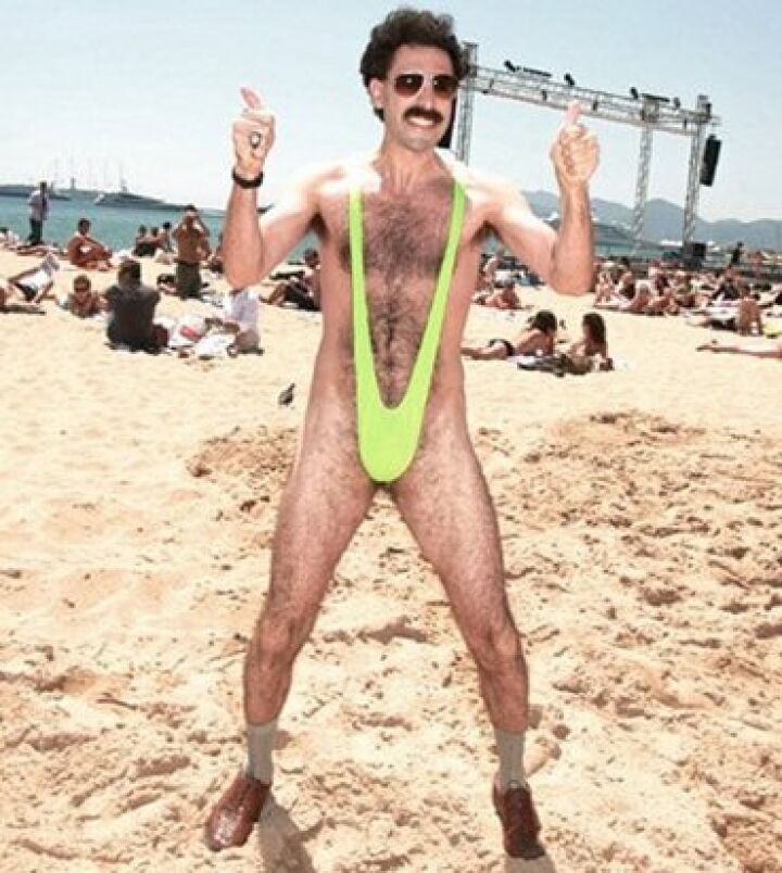 String Maillot de bain mankini Borat Noir - Achat / Vente String