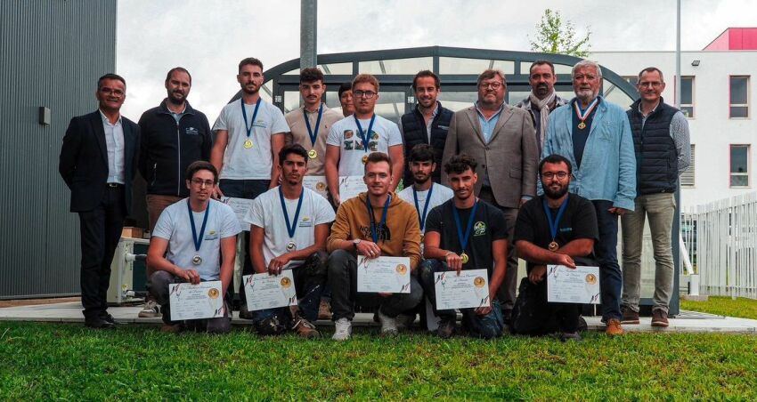 Les 9 participants au concours régional et départemental du Meilleur Apprenti de France des Métiers de la Piscine pour l'ISMP&nbsp;&nbsp;