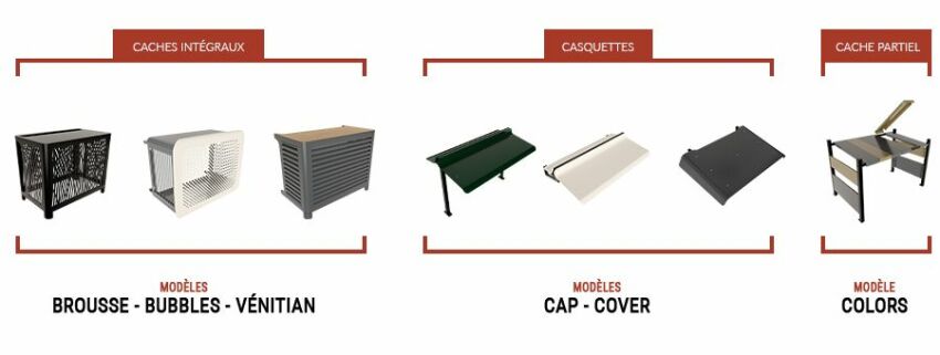 Les caches pour pompes à chaleur OUTSTEEL, un large choix pour s'adapter à tous les besoins&nbsp;&nbsp;