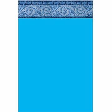 PISCINEO Liner Piscine 75/100 Bleu foncé frise Carthage 6.10 x 3.70m H1.20m