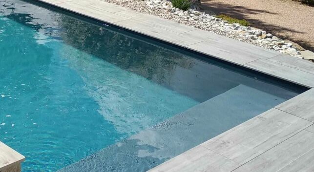 Liner de piscine PVC 75/100 gris uni