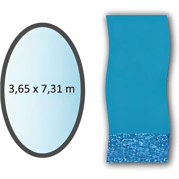 Swimline - Liner swirl forme ovale - LI1224SB - 3.65x7.31m pour piscine hors sol 