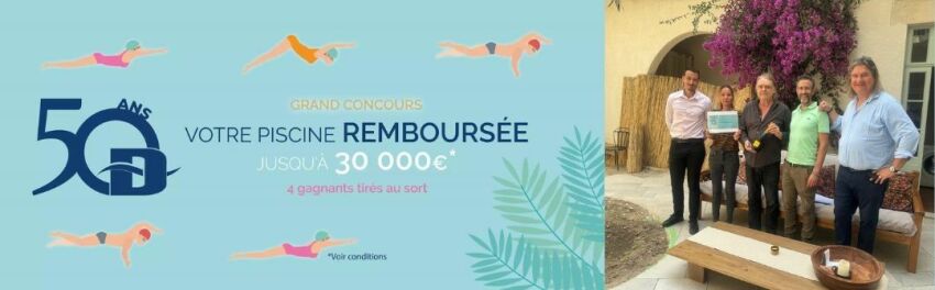 M. et Mme Miette, les premiers gagnants du jeu-concours 50 ans de Diffazur Piscines&nbsp;&nbsp;
