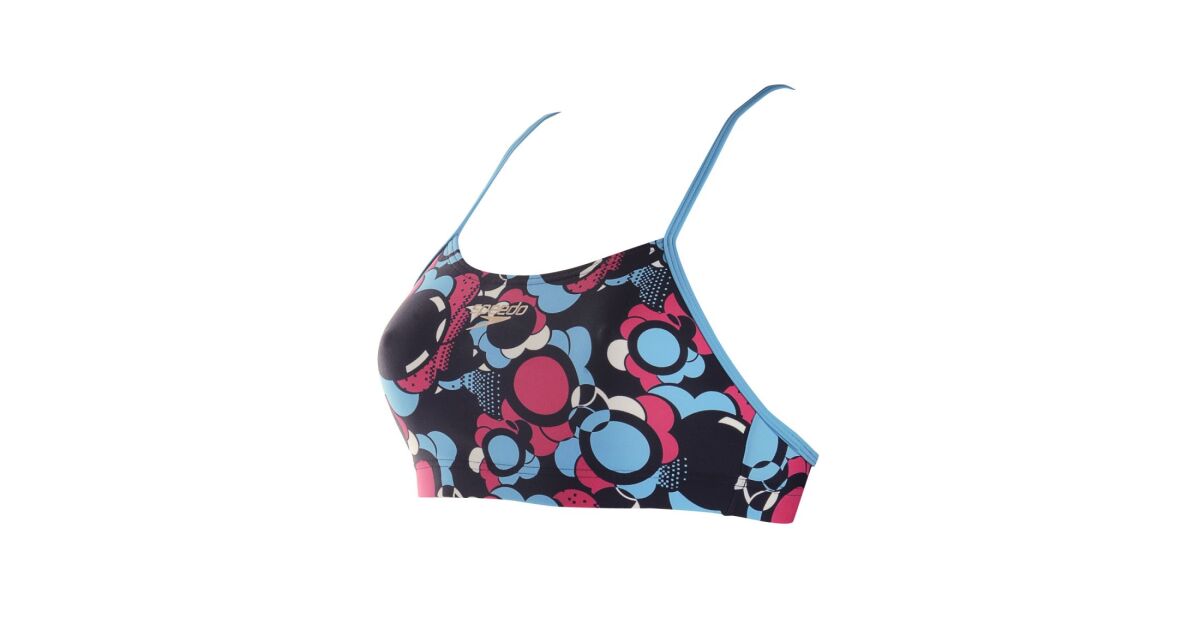 Maillot de bain deux pièces noir et bleu avec motifs colorés - Speedo 2014