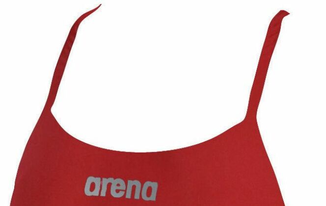 Maillot de bain une pièce rouge uni Mast high Arena © Arena