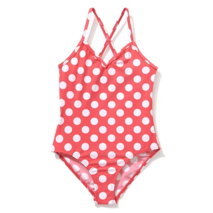 Maillot une pièce rouge imprimé à pois Maillot une pièce rouge imprimé à pois