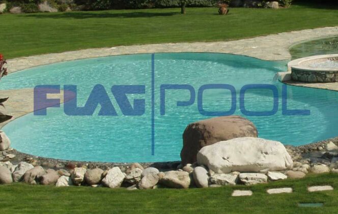 La membrane FlagPool s'adapte à toutes les formes de bassin. © FlagPool