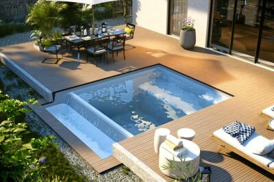 Nouveauté 2024 : Piscines Ibiza présente sa première piscine à débordement Aquaviva Horizon