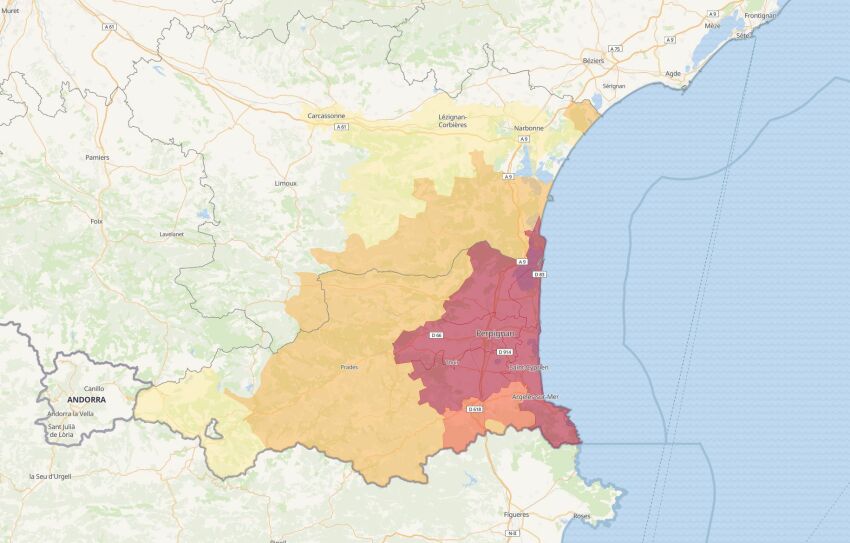 Niveaux de sécheresse et de restrictions dans les Pyrénées Orientales au 12 mai 2025 