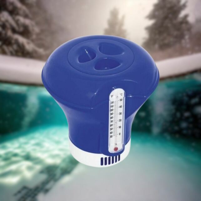 Continuez de réguler le chlore de votre piscine plus facilement même en hiver avec ce doseur de Bestway !
