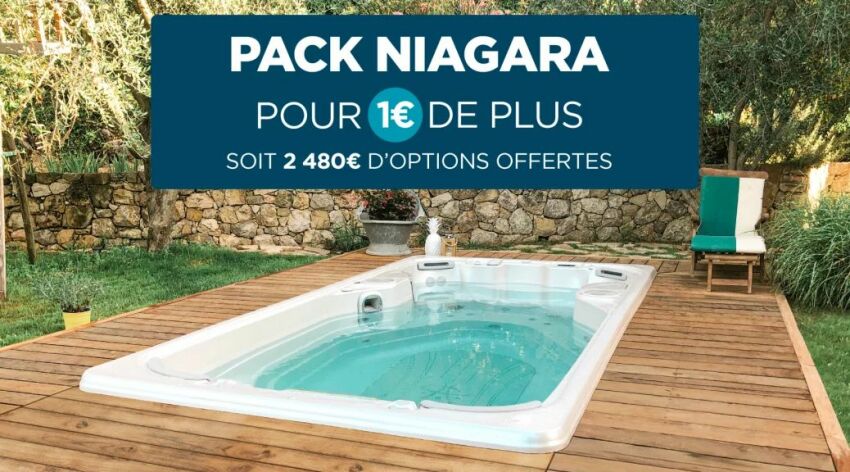 Offre Clairazur : suréquiper son spa de nage pour 1€ de plus&nbsp;&nbsp;