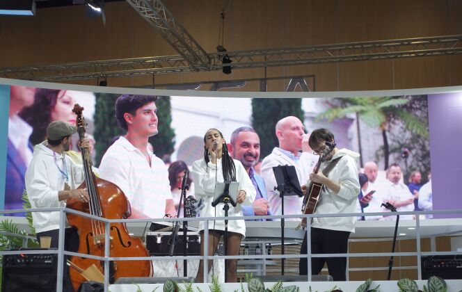 Petite pause musicale avec un concert de jazz, organisé sur le stand Aiper DR