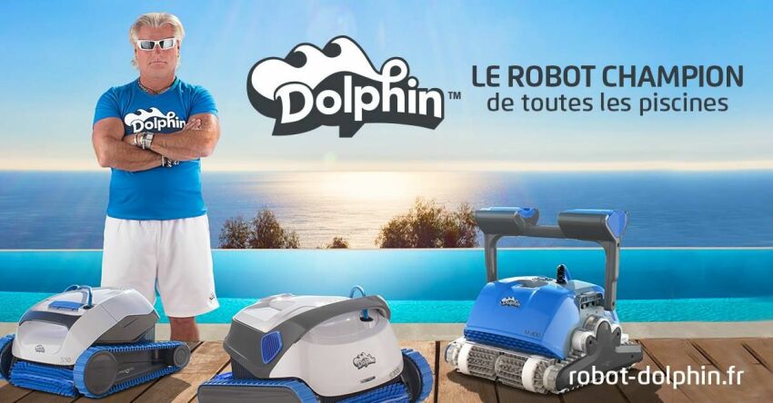 Philippe Lucas, ambassadeur des robots de piscine Dolphin&nbsp;&nbsp;