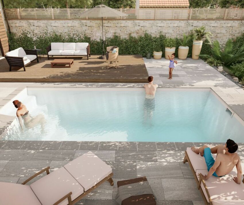 Piscine coque Maya, par Piscines Ibiza 