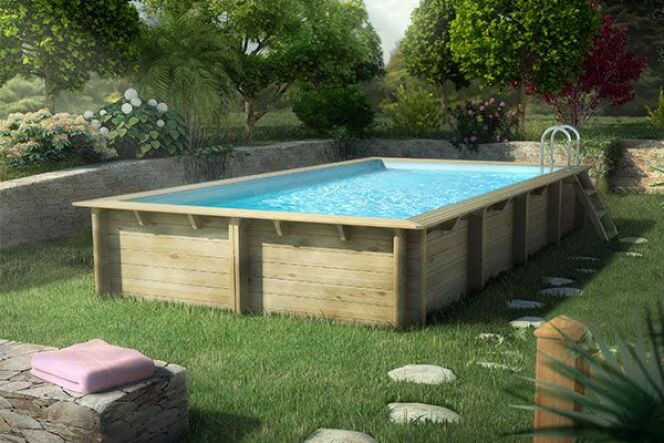 piscine bois rectangulaire hors sol