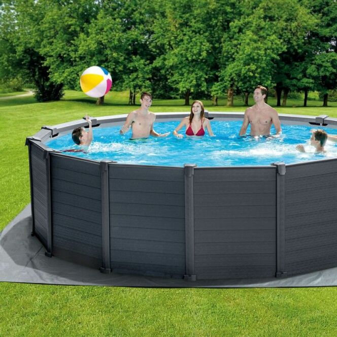 Piscine tubulaire INTEX Graphite ronde DR