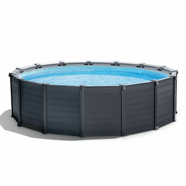 Piscine tubulaire INTEX Graphite ronde 4,78m