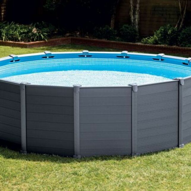 Piscine tubulaire ronde Graphite Intex