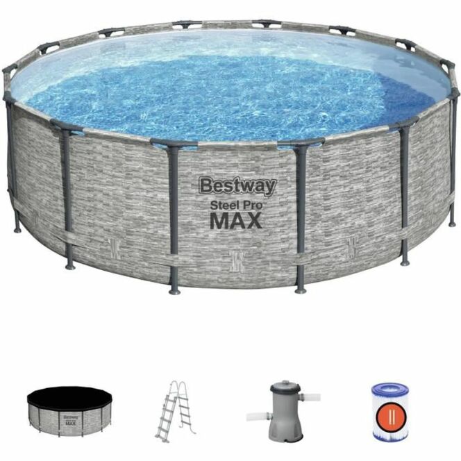 Piscine tubulaire Power Steel Stone  © Bestway