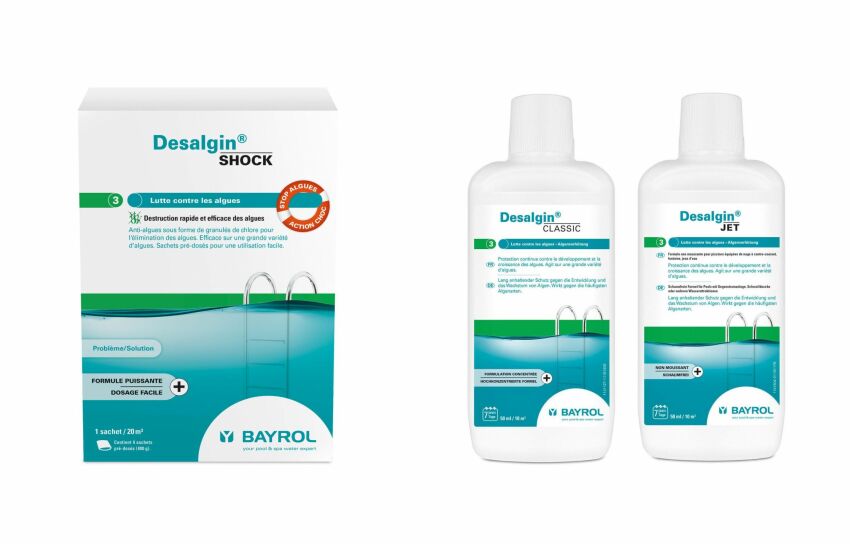Desalgin® : la gamme complète de traitement contre les algues&nbsp;&nbsp;