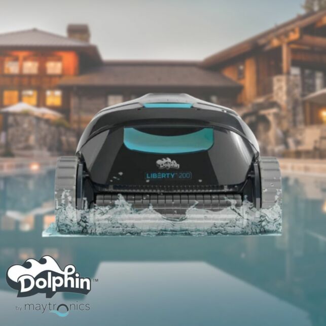 Le futur de l'entretien de piscine est ici avec le robot nettoyeur Dolphin Liberty 200