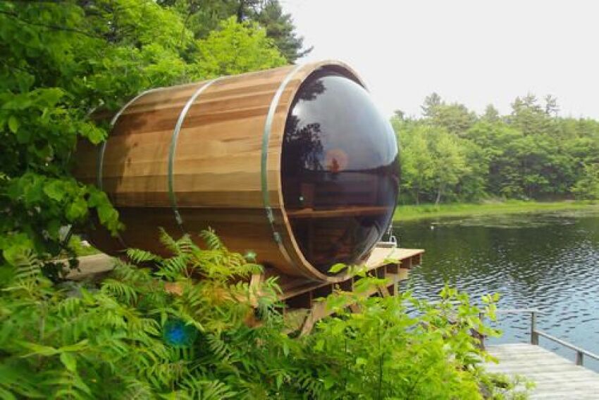 Sauna cocon avec vue panoramique, par Aquilus&nbsp;&nbsp;