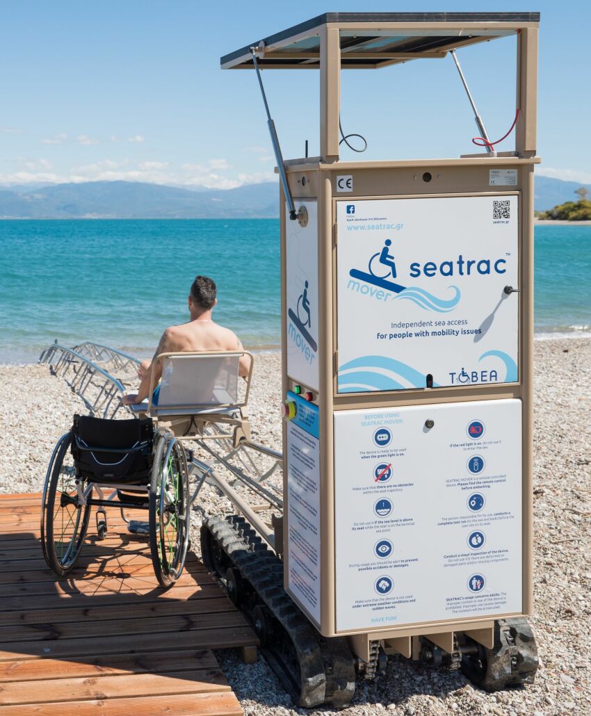 SEATRAC Mover : dispositif mobile de mise à l'eau pour une baignade en autonomie, par Axsol 