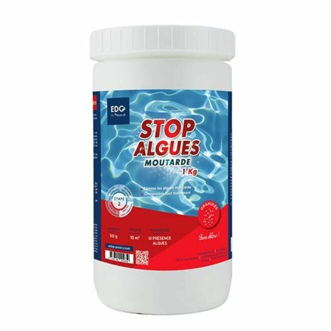 Stop Algues Moutarde pour Piscine - Spécial Anti Algues Jaune  DR