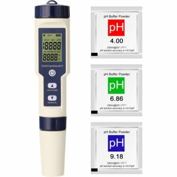 Testeur combiné 5 en 1 PH/ EC/ TDS/ Salinité/ Thermomètre 