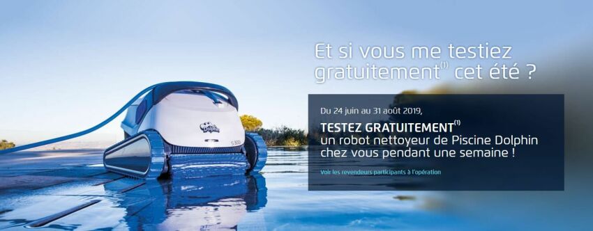 Testez gratuitement votre robot de piscine&nbsp;&nbsp;