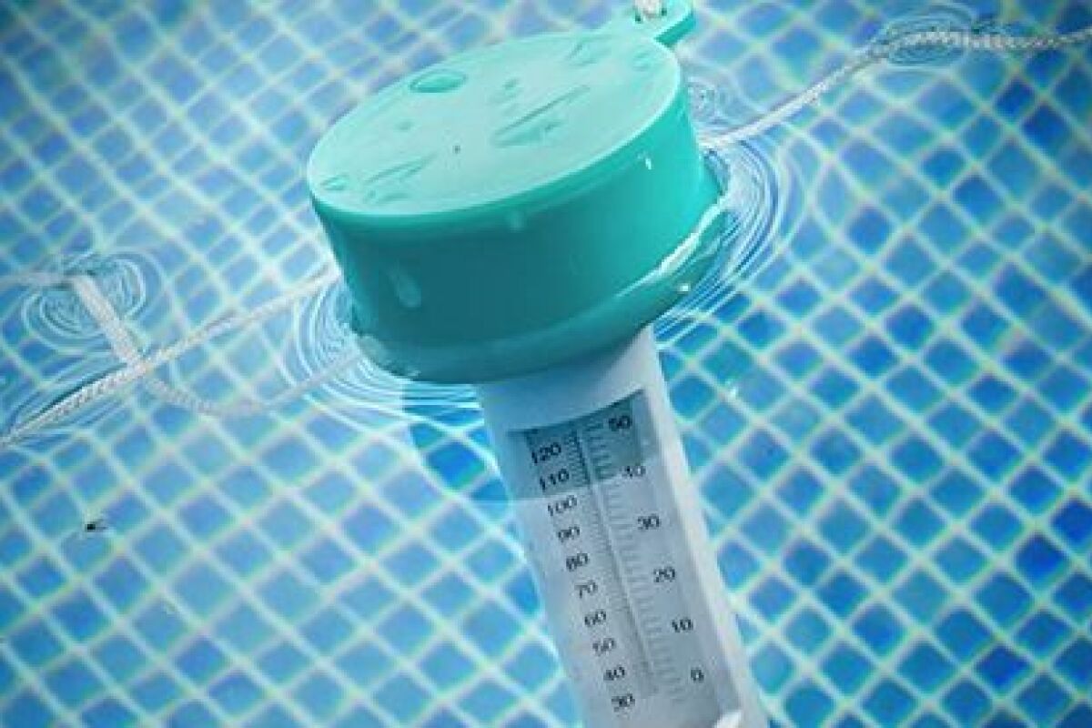 Thermomètre flottant de piscine sans fil - Thermomètre d'eau