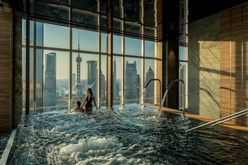 Un bain à remous au Four Seasons Hôtel à Shanghai&nbsp;&nbsp;