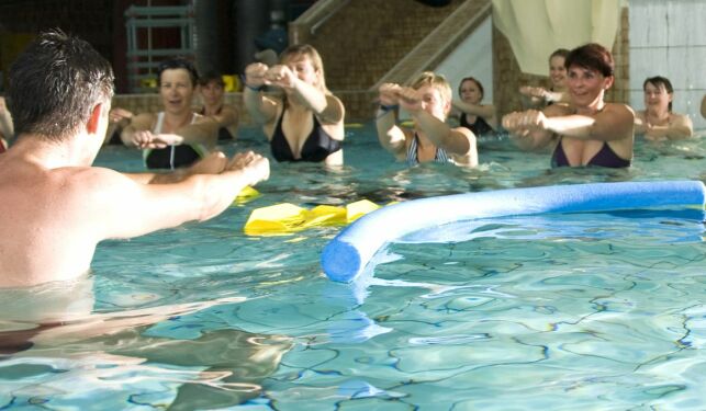 Un cours d'aquagym à la piscine Nautiland d'Haguenau