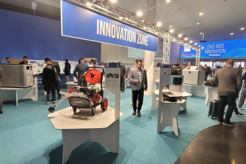 Un espace dédié aux innovations était installé à l'entrée du hall 1&nbsp;&nbsp;