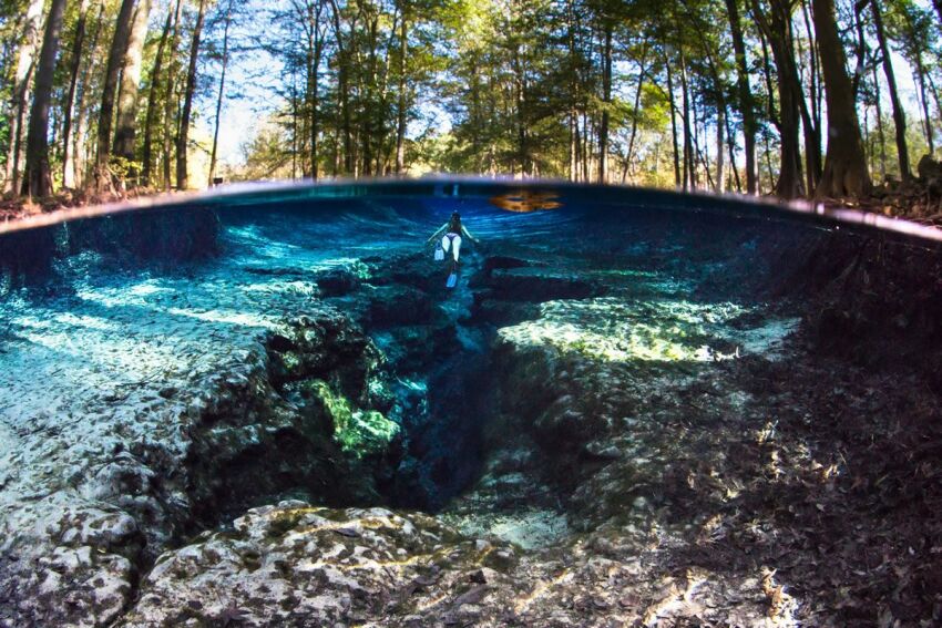 Une baignade dans les sources de Ginnie Springs&nbsp;&nbsp;