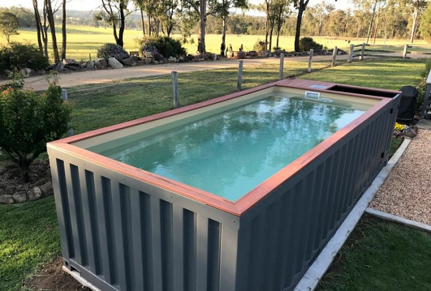 Une piscine à partir d'un conteneur de cargo&nbsp;&nbsp;