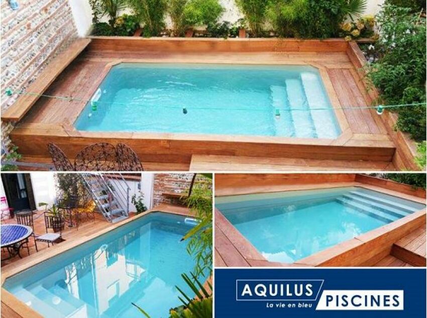 Une réalisation Aquilus Piscines : un kit "prêt à plonger" en plein centre-ville de Toulouse.&nbsp;&nbsp;