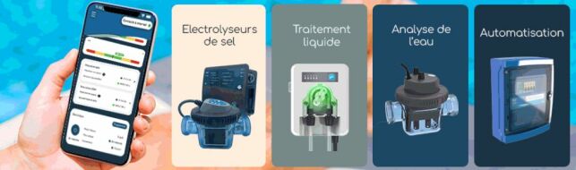 Univers Vigipool : électrolyseurs de sel, traitement liquide de la piscine, analyse de l'eau et automatisation, par CCEI